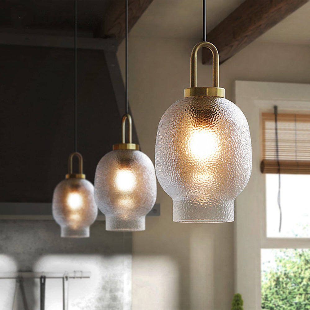 Valentina Minimalistische Metall/Glas Pendelleuchte, Wohnzimmer, LED