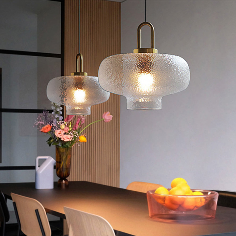Valentina Minimalistische Metall/Glas Pendelleuchte, Wohnzimmer, LED