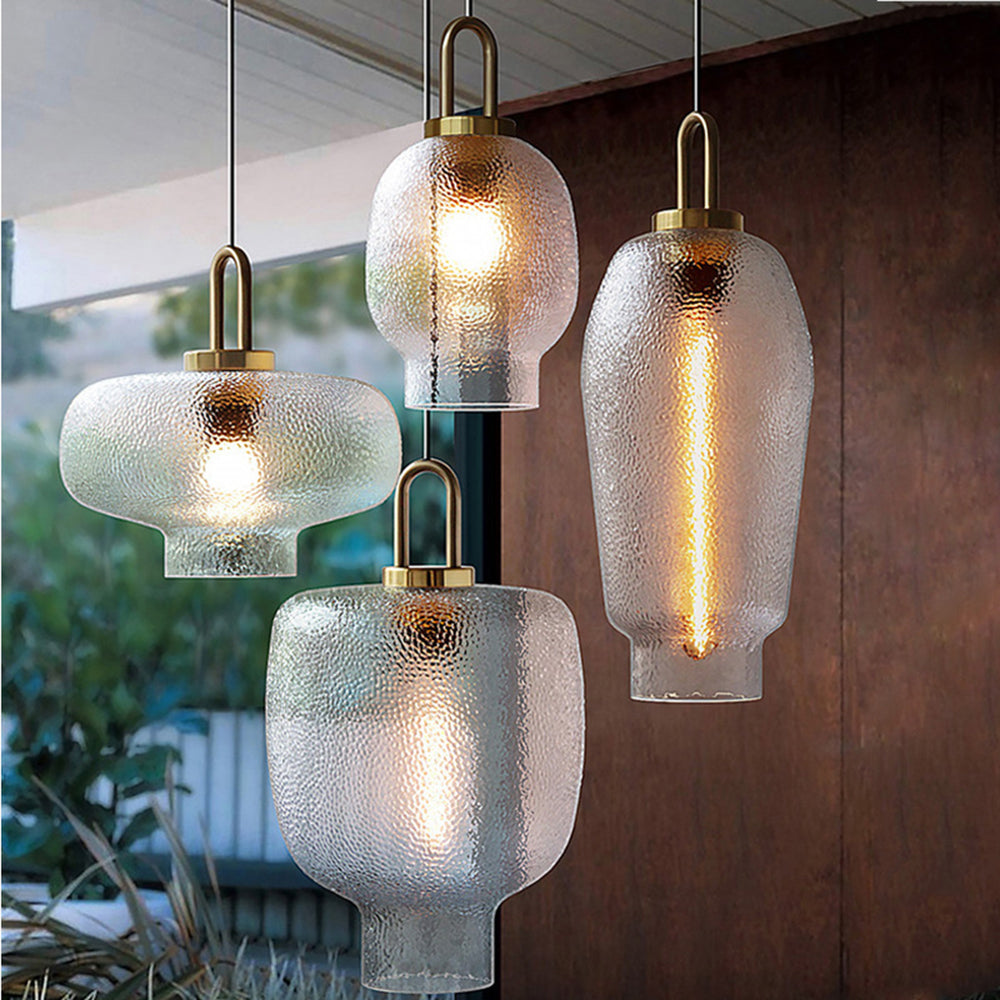 Valentina Minimalistische Metall/Glas Pendelleuchte, Wohnzimmer, LED