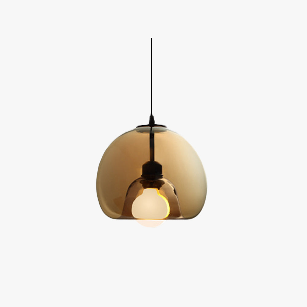 Valentina Modern Globe Pendelleuchte Grau Schlafzimmer Glas/Metall