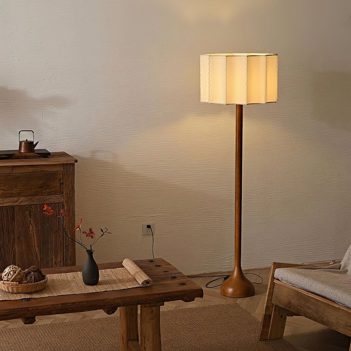 Bexi Minimalistische Stehleuchte aus Holz