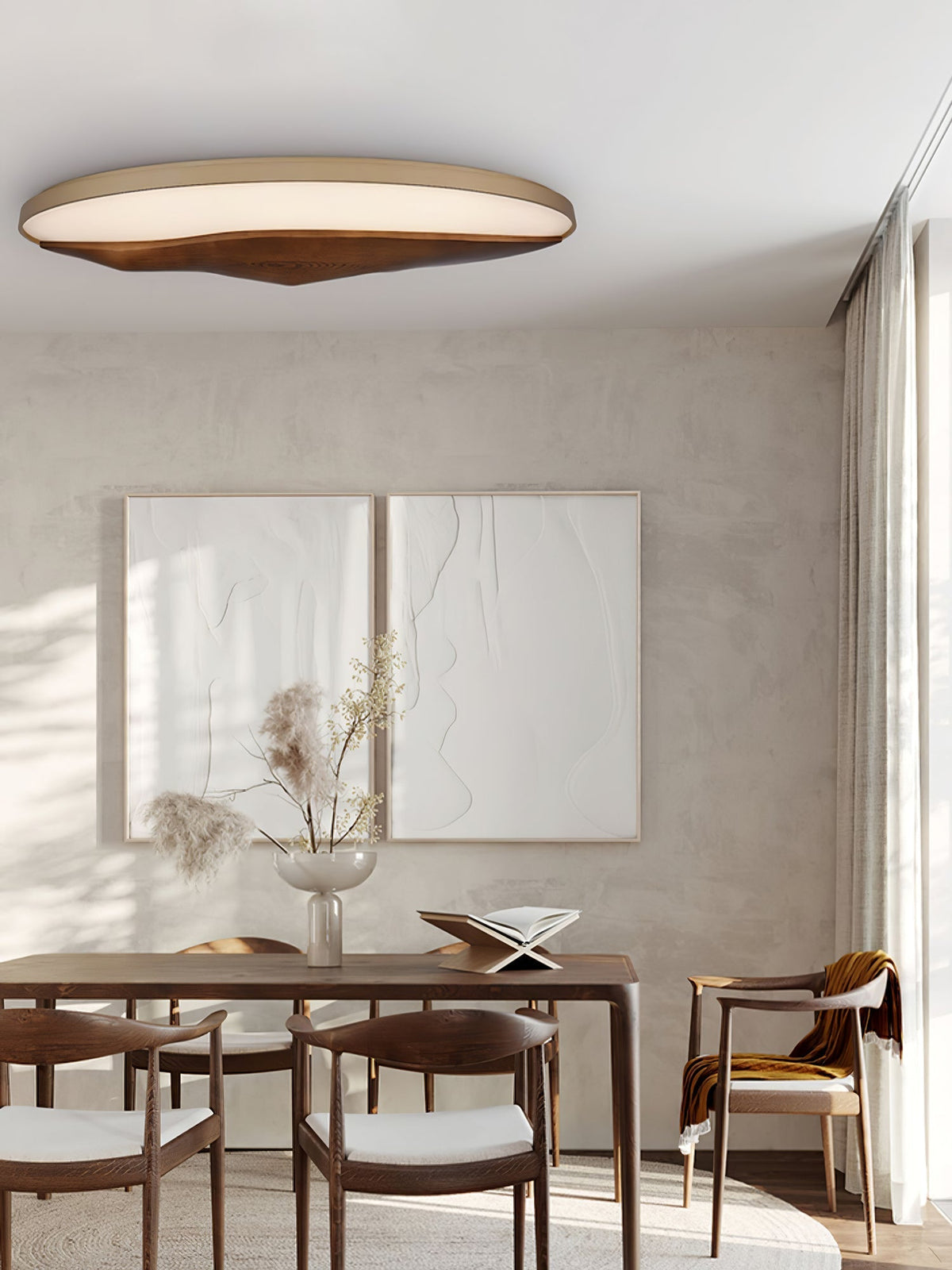 Vishaarae Scandi Holz-Deckenleuchte