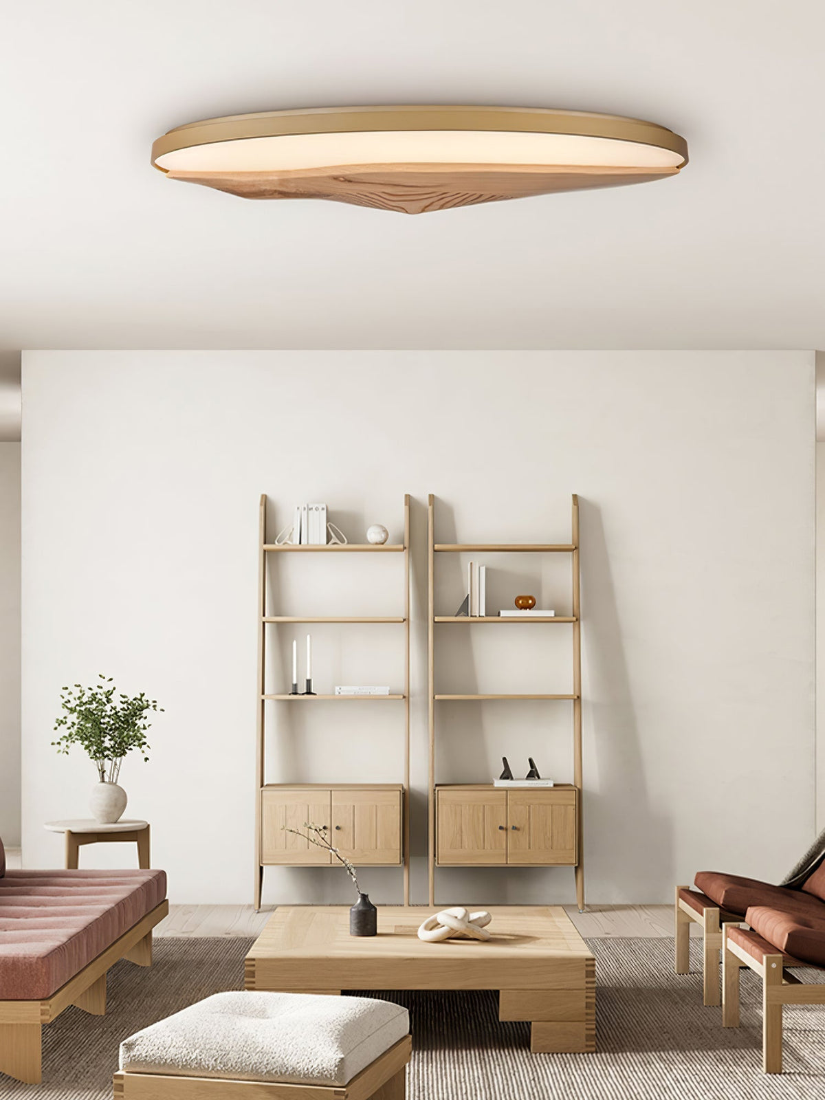 Vishaarae Scandi Holz-Deckenleuchte