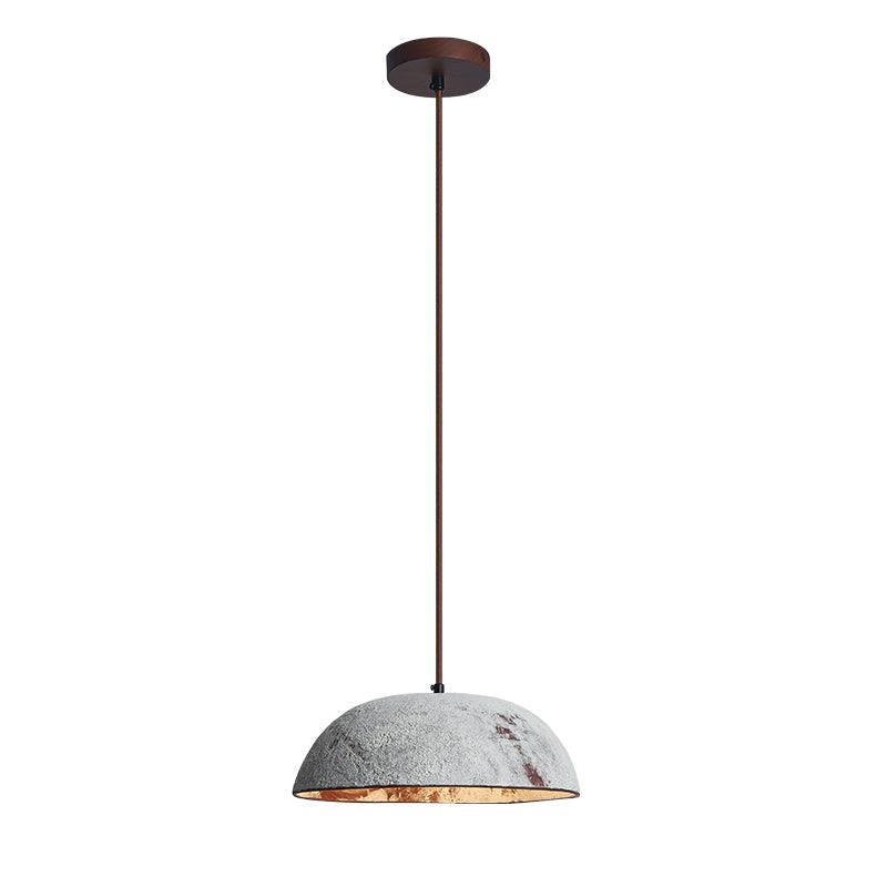 Oreliare Vintage Pendelleuchte aus Holz und Keramik