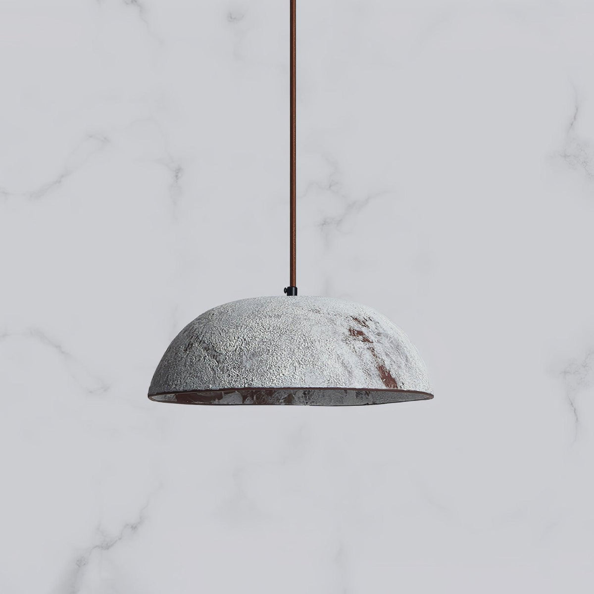 Oreliare Vintage Pendelleuchte aus Holz und Keramik