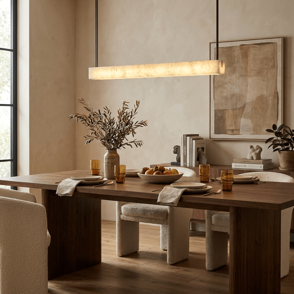 Niveraine Alabaster lineare Pendelleuchte
