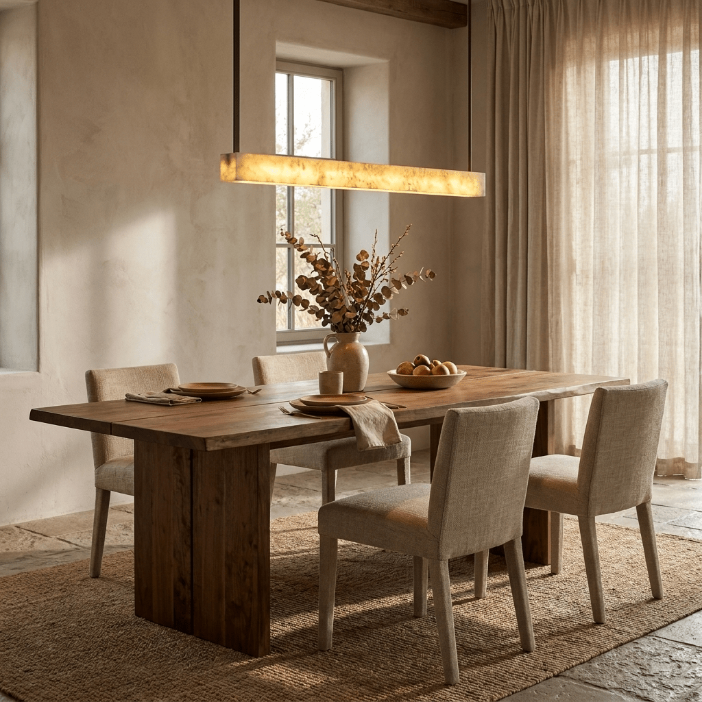 Niveraine Alabaster lineare Pendelleuchte