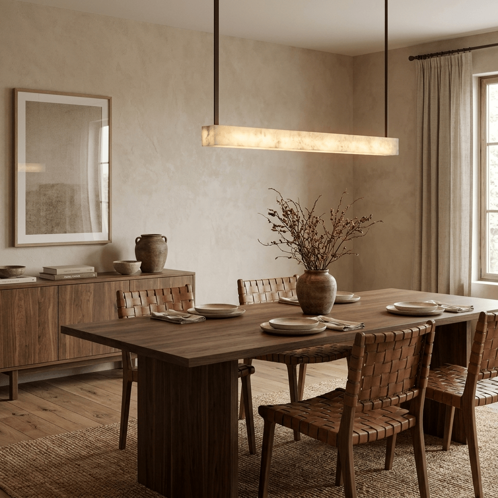 Niveraine Alabaster lineare Pendelleuchte