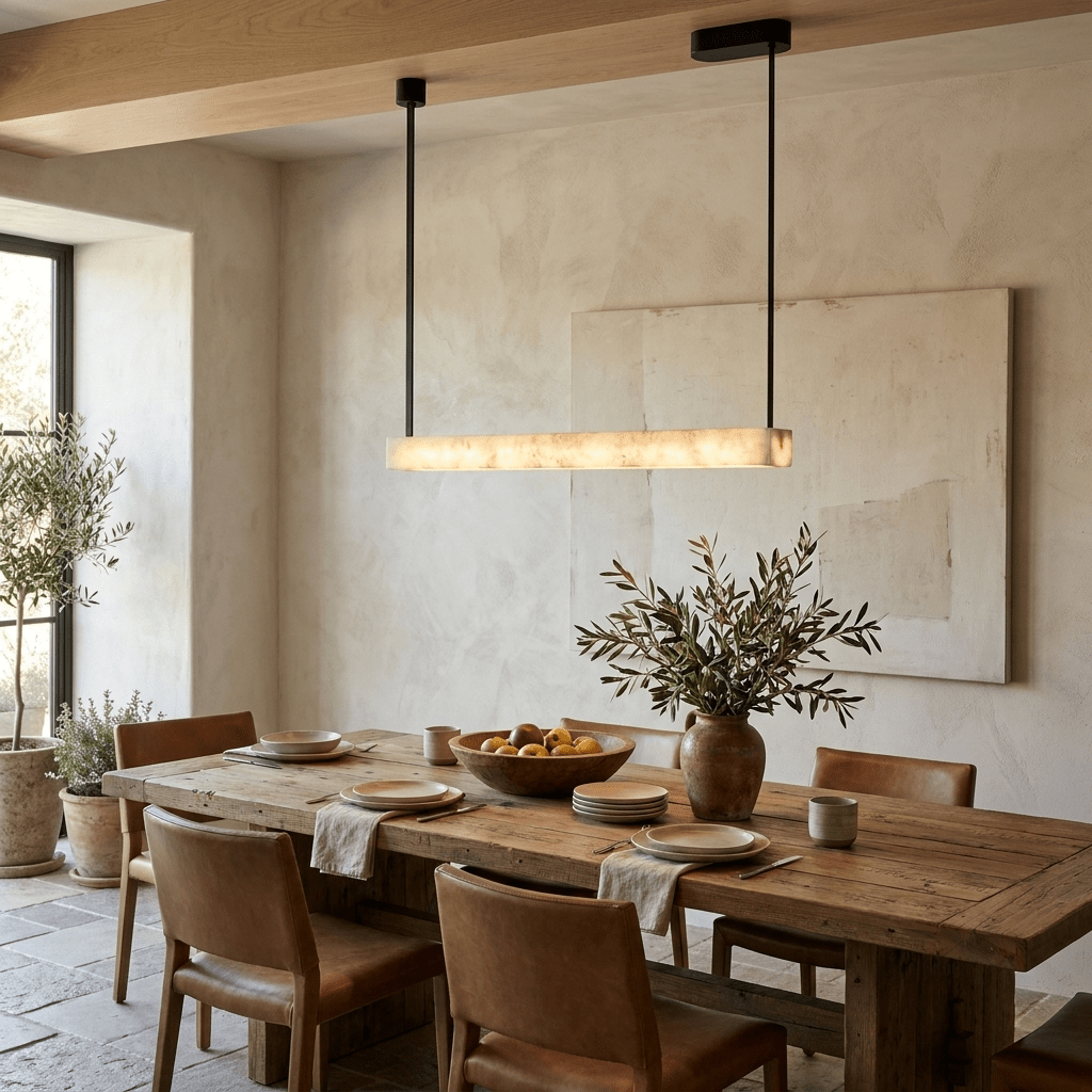 Niveraine Alabaster lineare Pendelleuchte