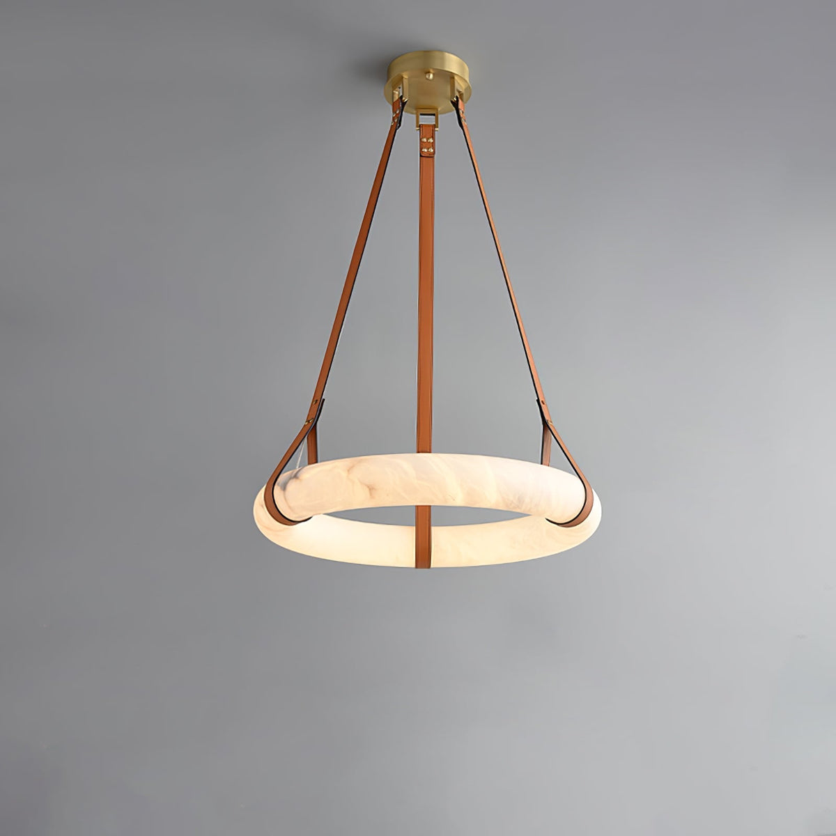Erzorila runde Pendelleuchte aus Alabaster