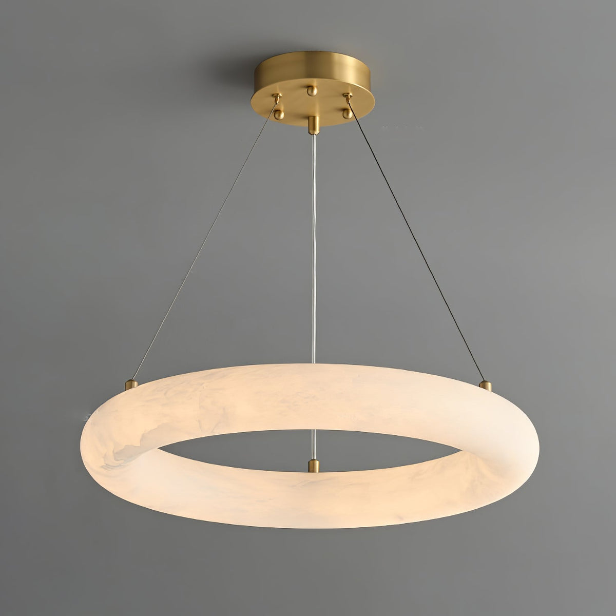 Erzorila runde Pendelleuchte aus Alabaster