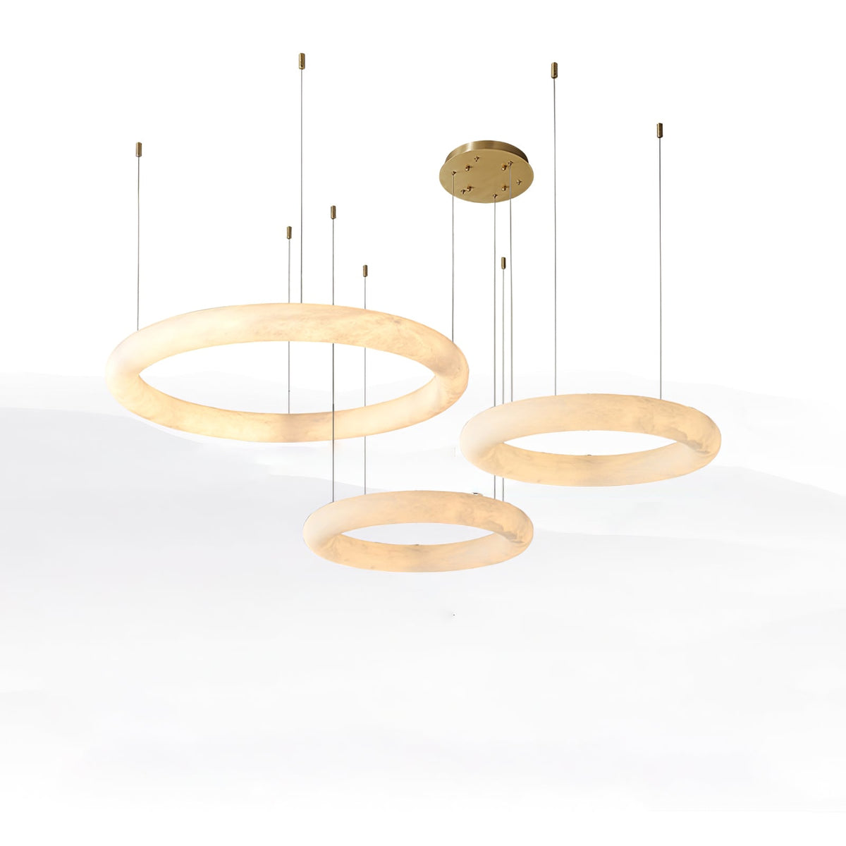 Erzorila runde Pendelleuchte aus Alabaster
