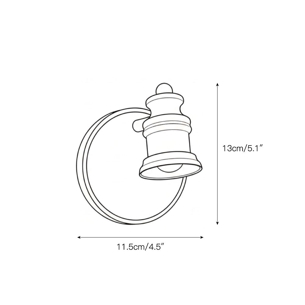 Corten Wandleuchte aus Messing