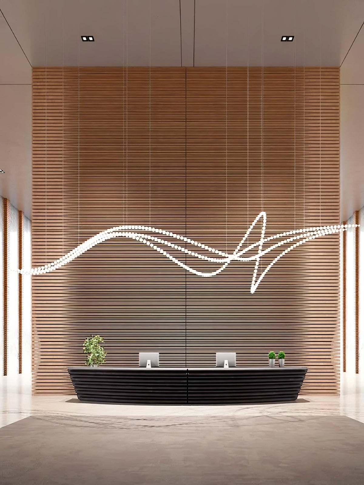 PearlCascade Kronleuchter aus Glas mit Kugeln