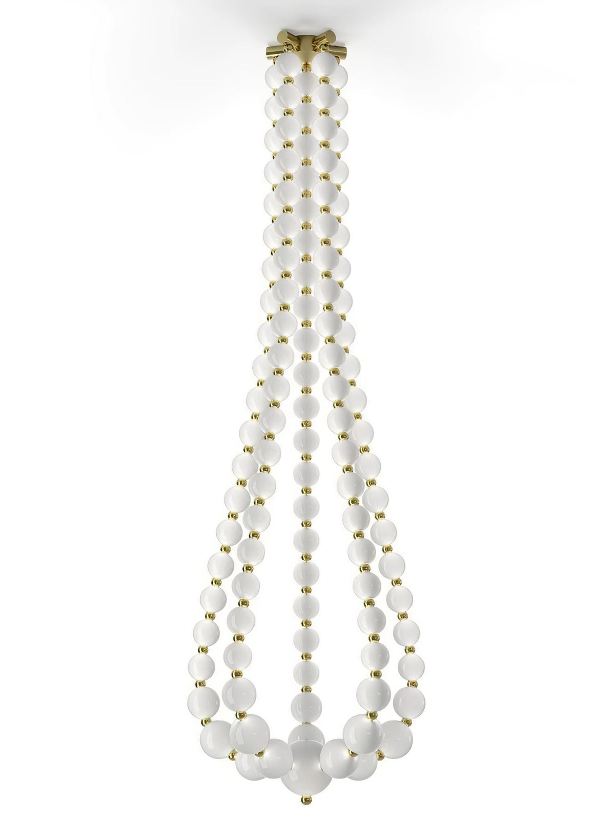 PearlCascade Kronleuchter aus Glas mit Kugeln
