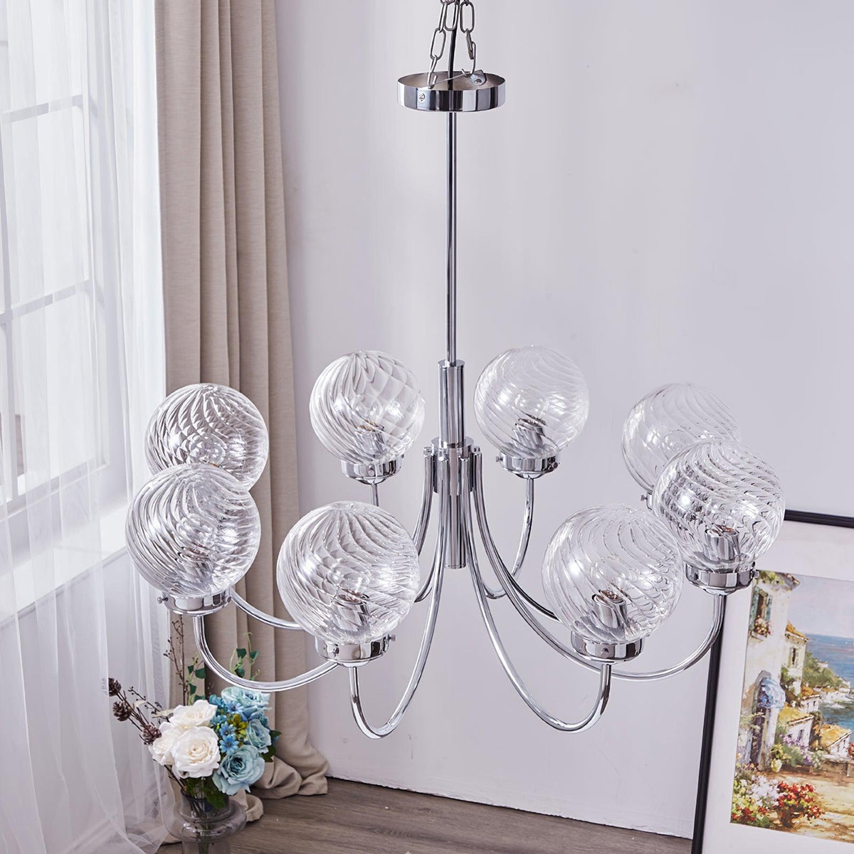 Armiriel Elegance Kronleuchter aus Glas im nordischen Stil