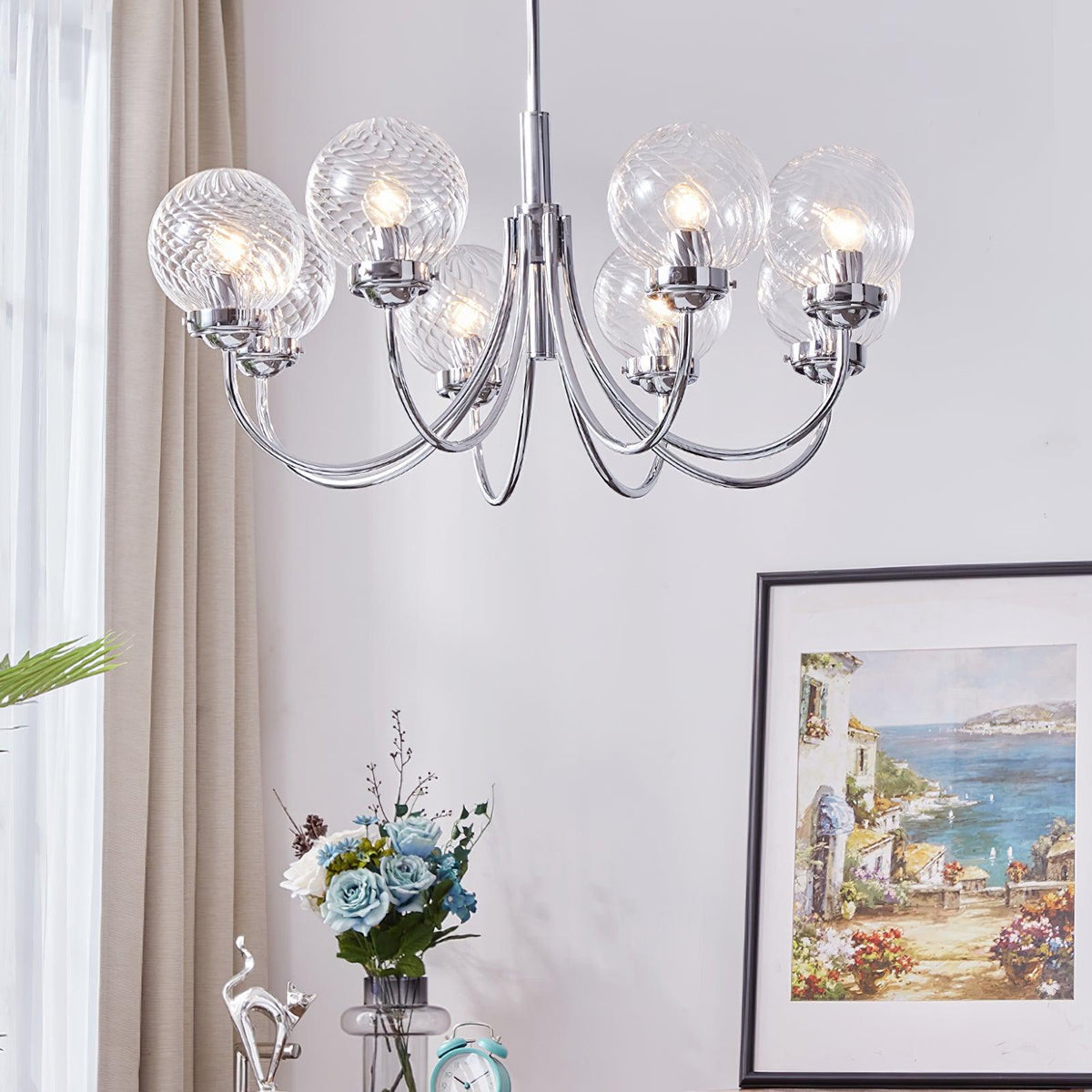 Armiriel Elegance Kronleuchter aus Glas im nordischen Stil