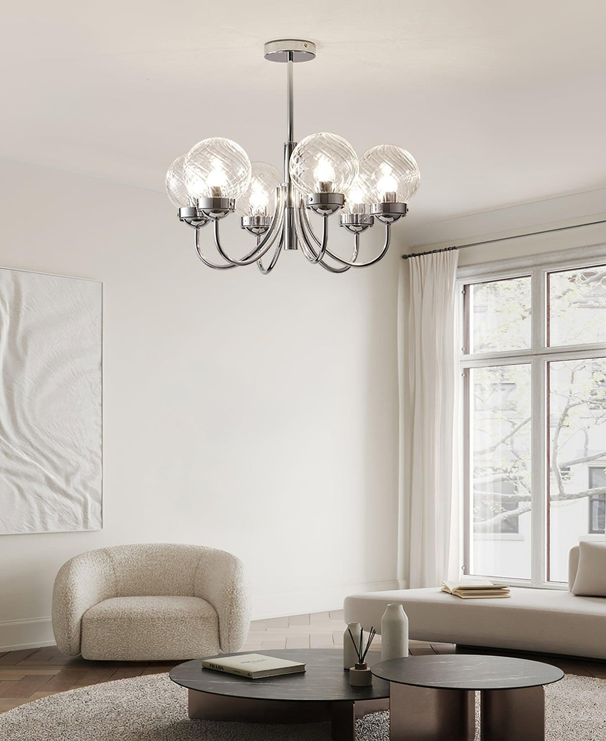 Armiriel Elegance Kronleuchter aus Glas im nordischen Stil