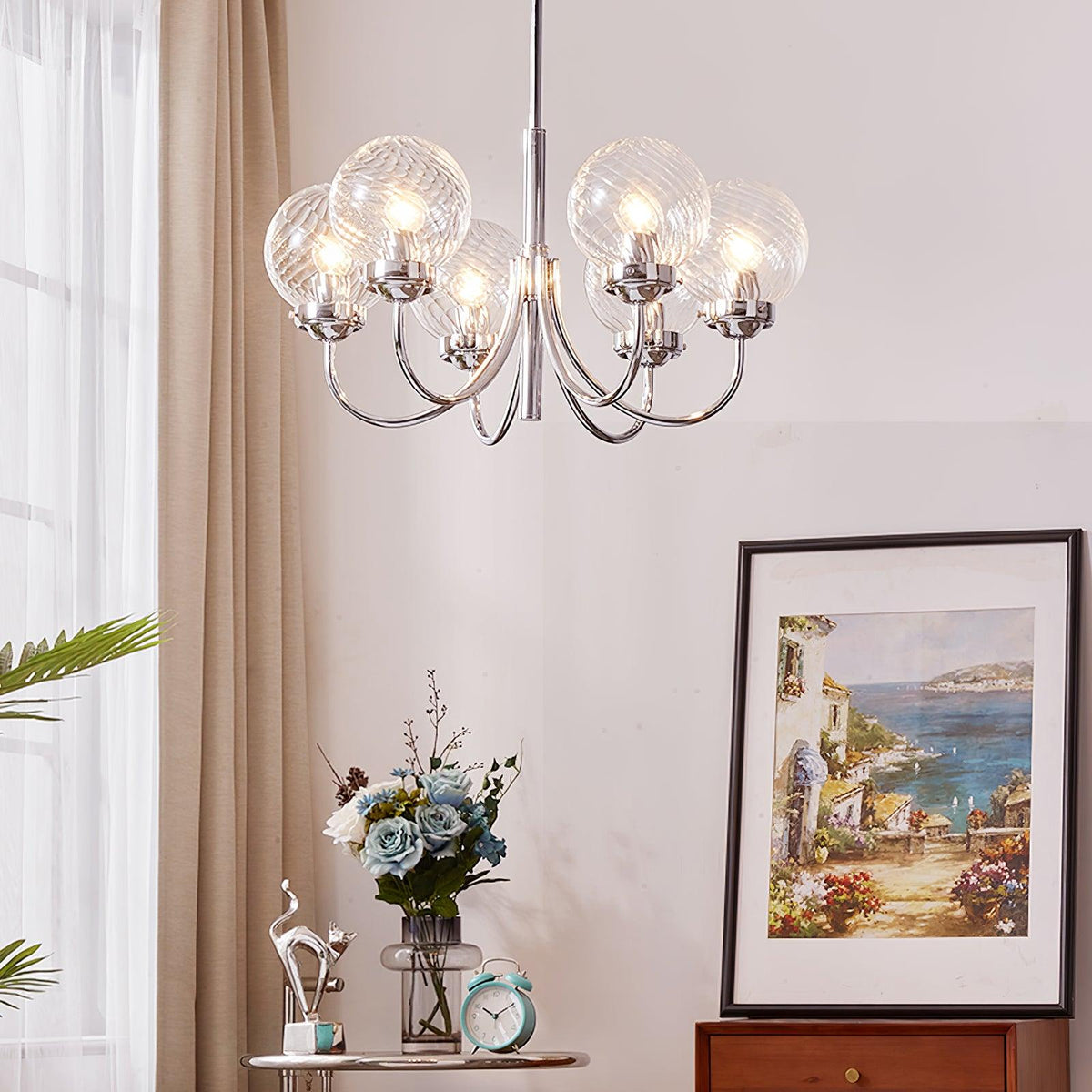 Armiriel Elegance Kronleuchter aus Glas im nordischen Stil