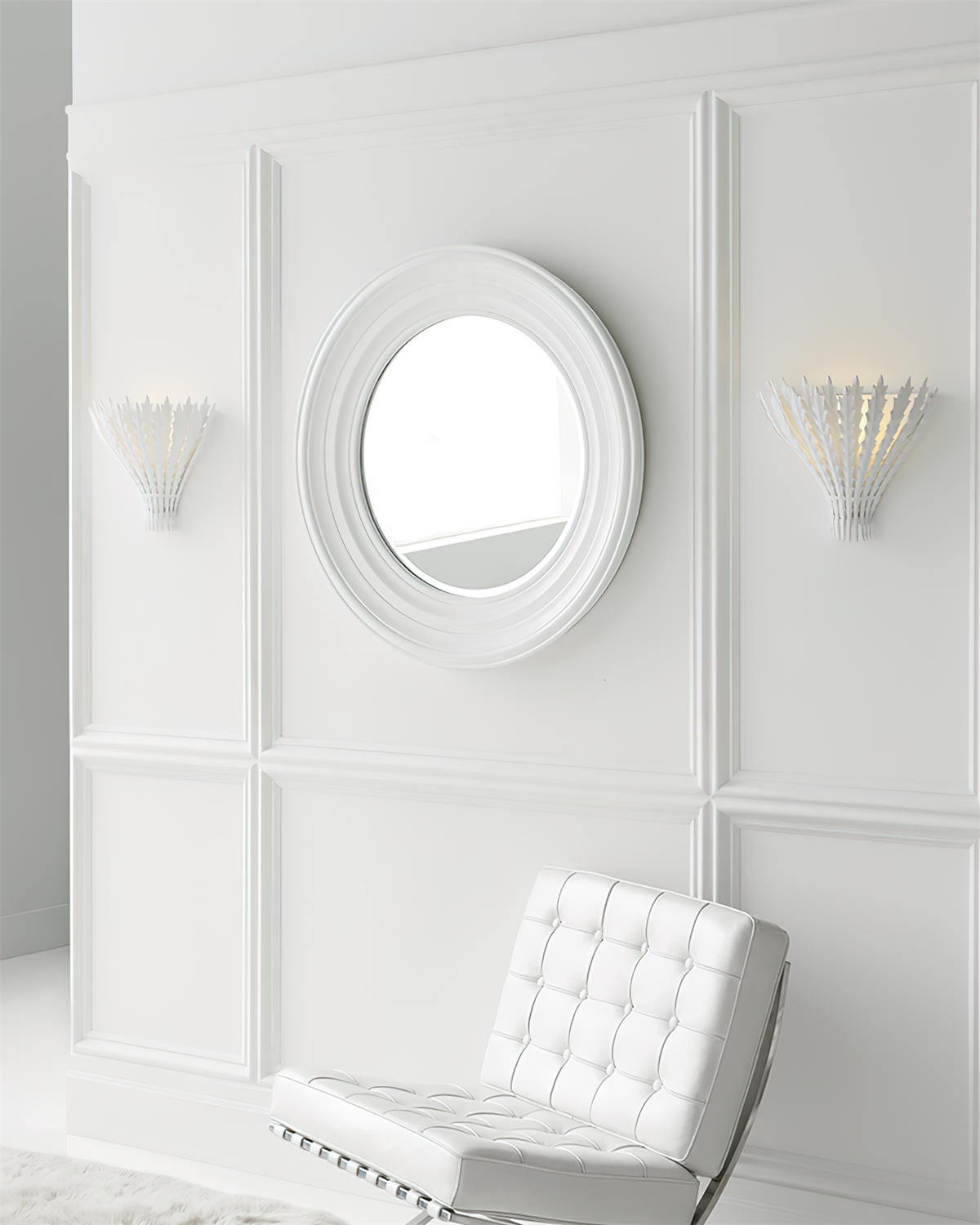 Hampton Wandleuchte Handgefertigtes Blatt-Motiv Eleganz