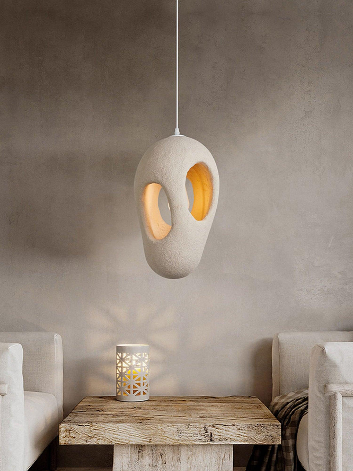 Evenu Beige Kunst-Pendelleuchte