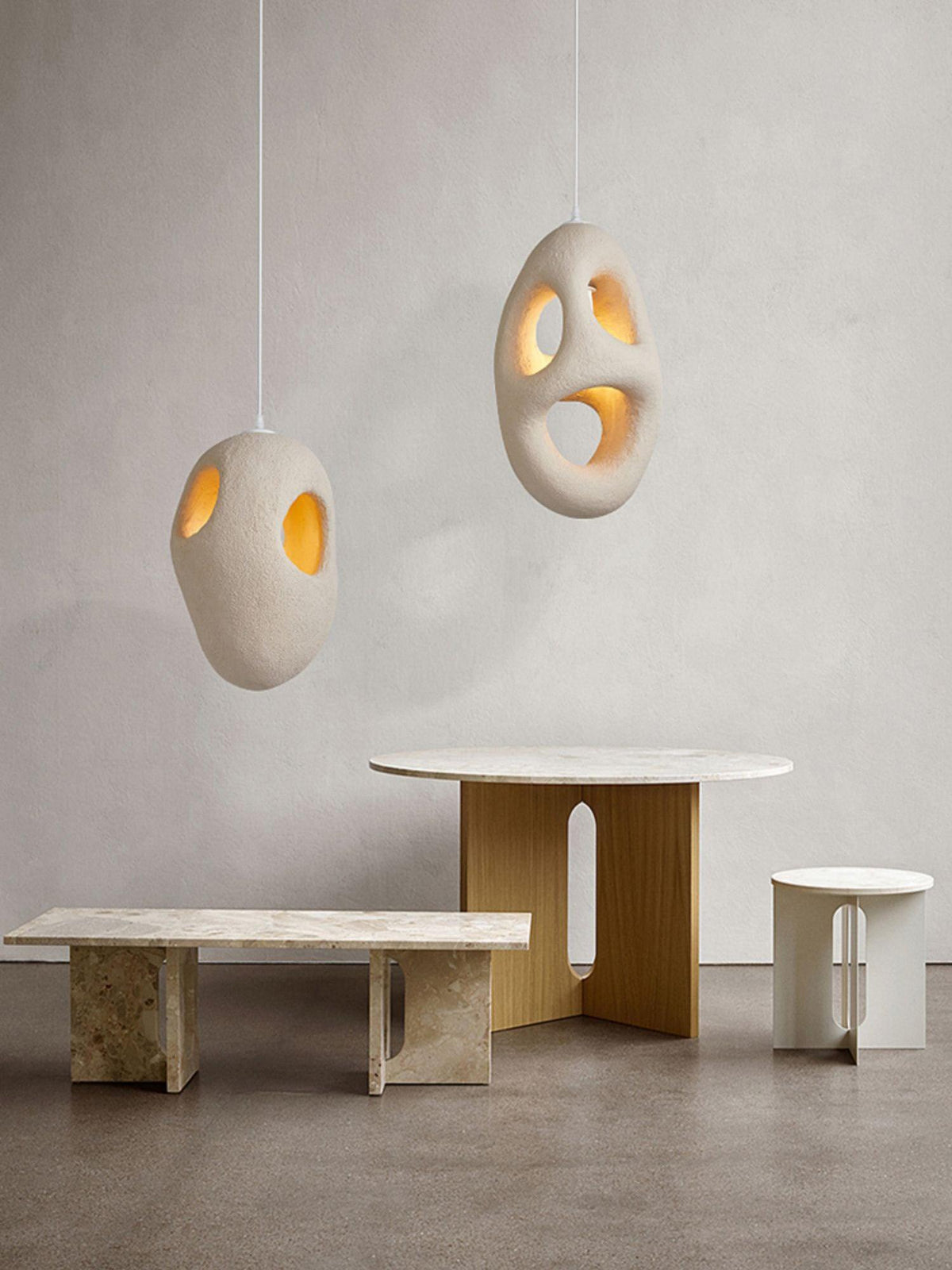 Evenu Beige Kunst-Pendelleuchte