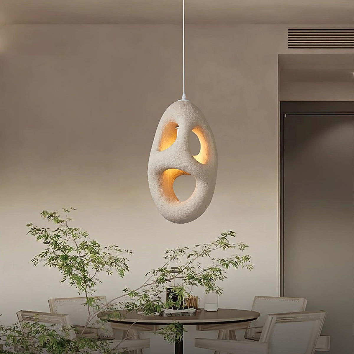 Evenu Beige Kunst-Pendelleuchte