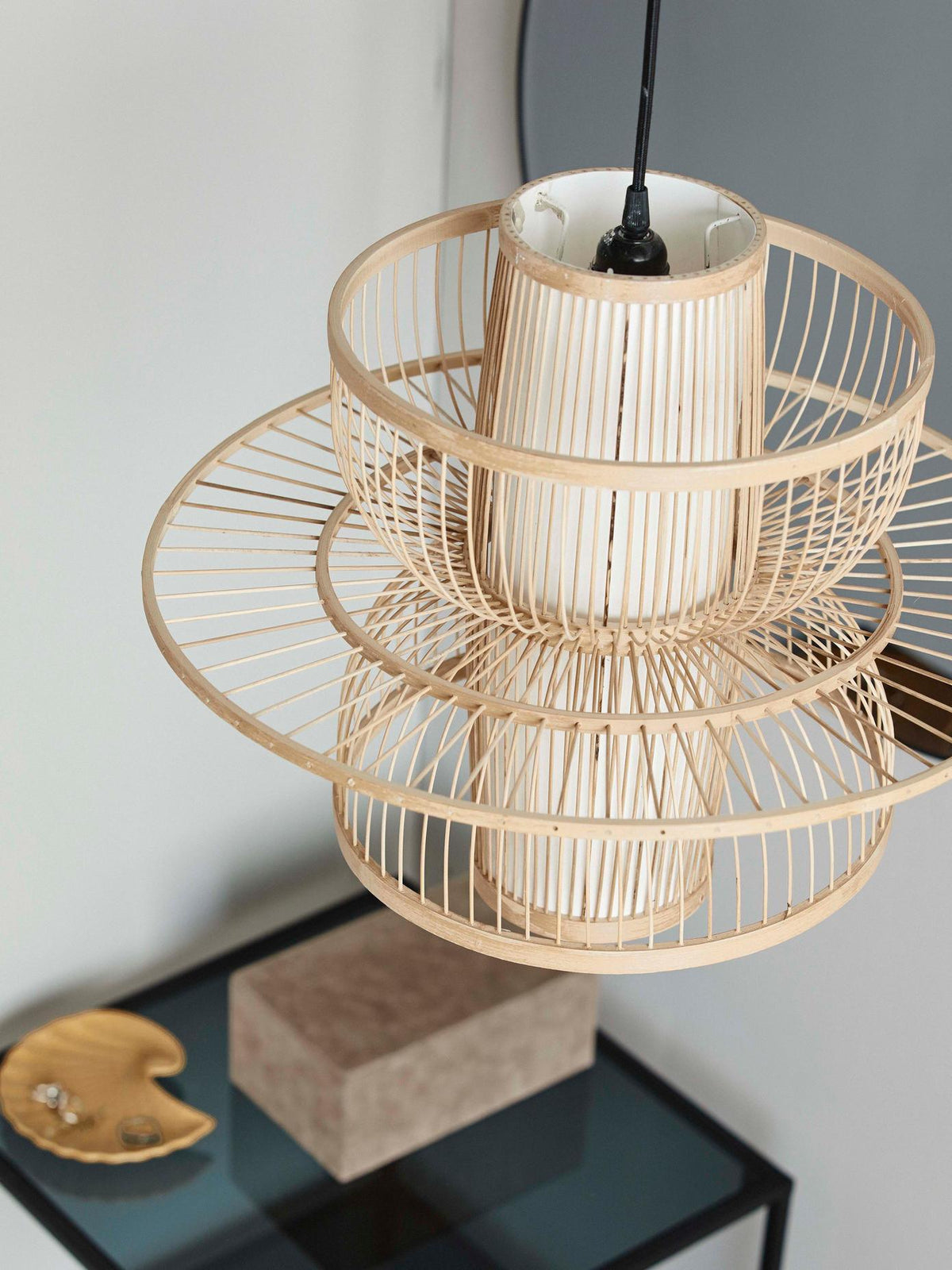 Gsplen Handmade Sigyn Bambus-Pendelleuchte