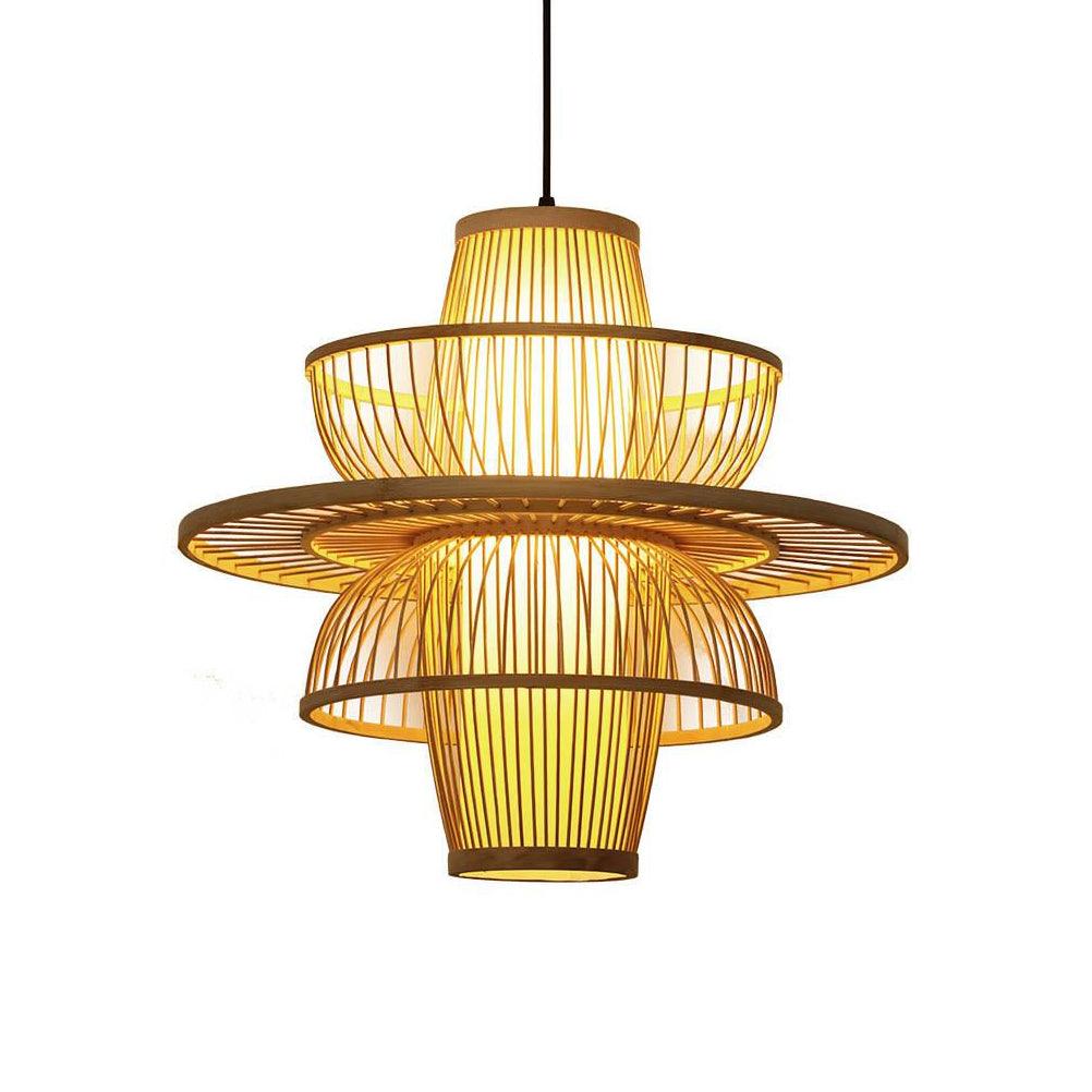 Gsplen Handmade Sigyn Bambus-Pendelleuchte