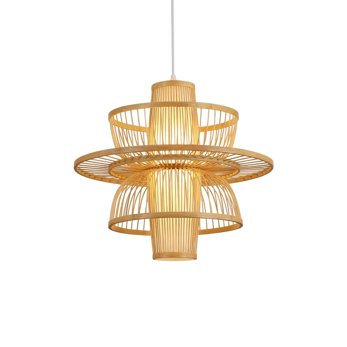 Gsplen Handmade Sigyn Bambus-Pendelleuchte