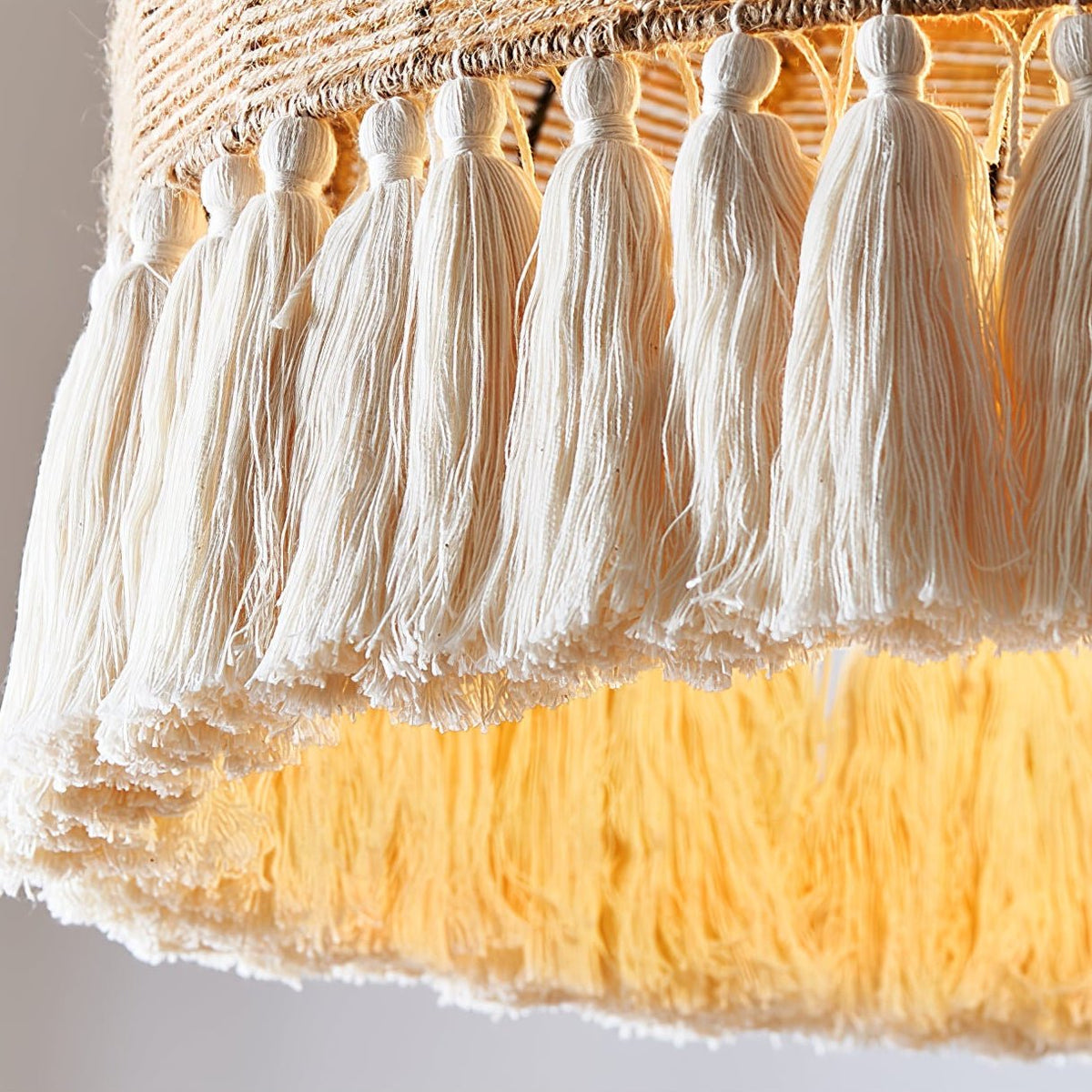 Boho Handgewebte Jute-Pendelleuchte