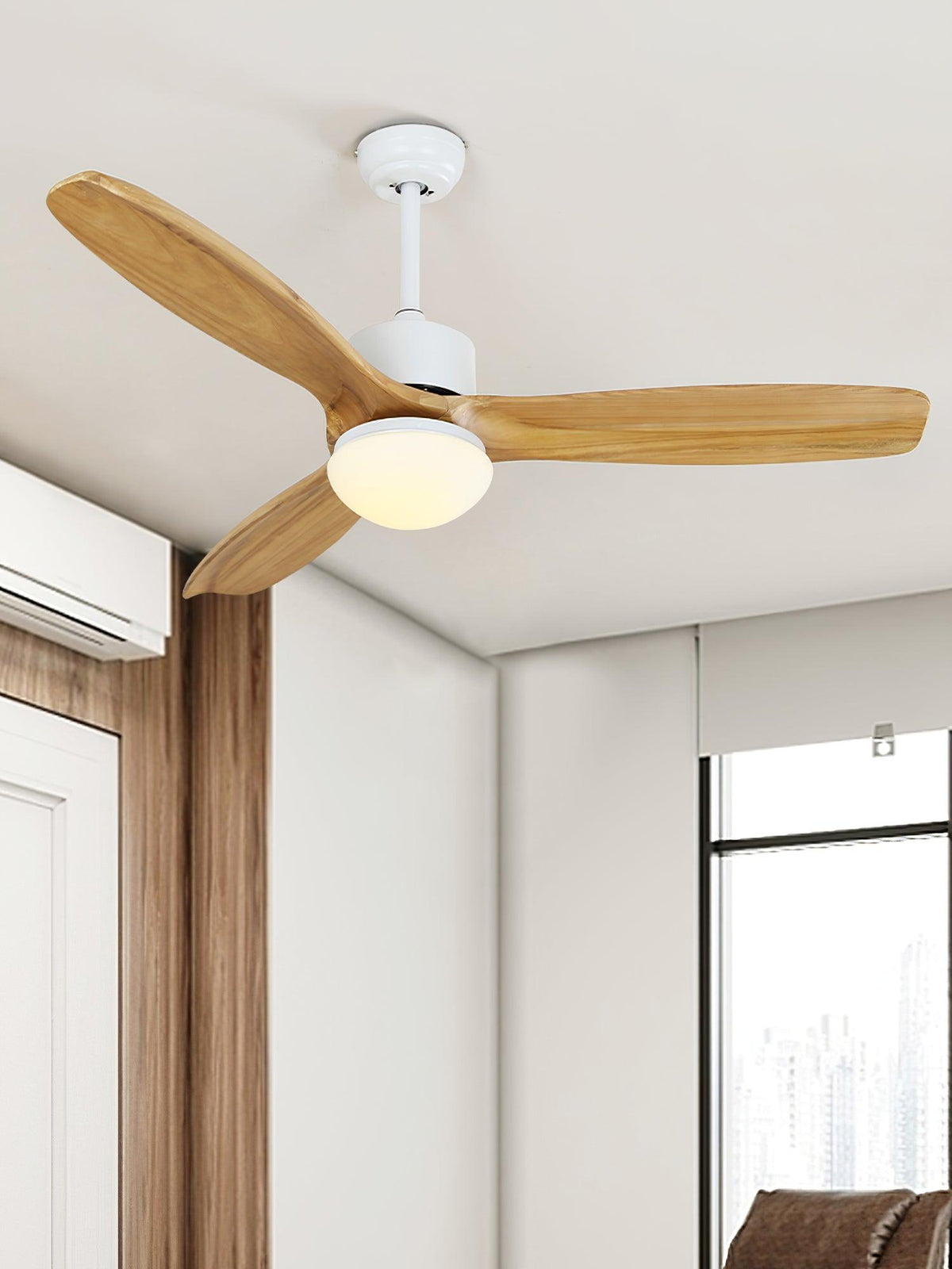 Norirora Elegance Natural Deckenventilator mit Beleuchtung