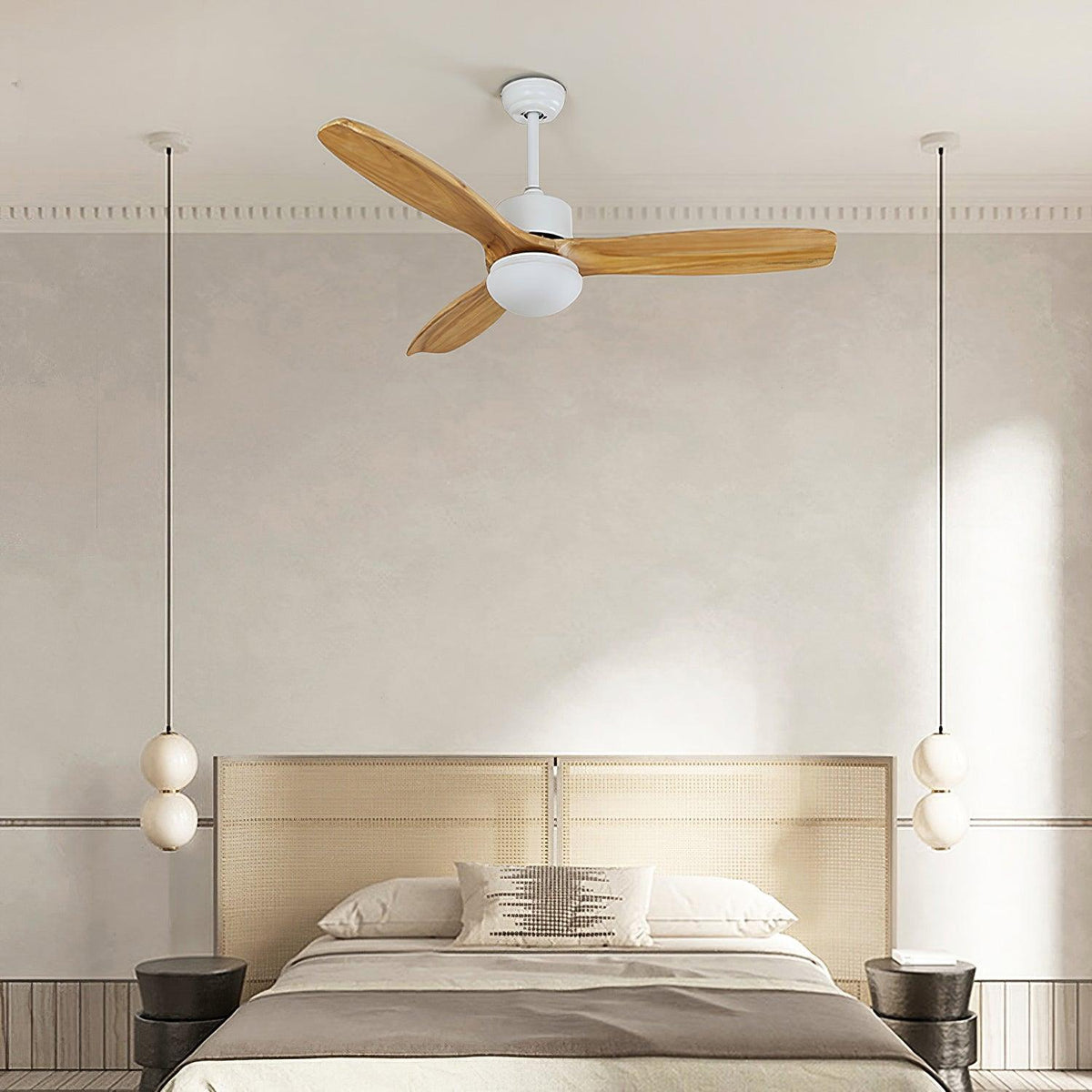 Norirora Elegance Natural Deckenventilator mit Beleuchtung
