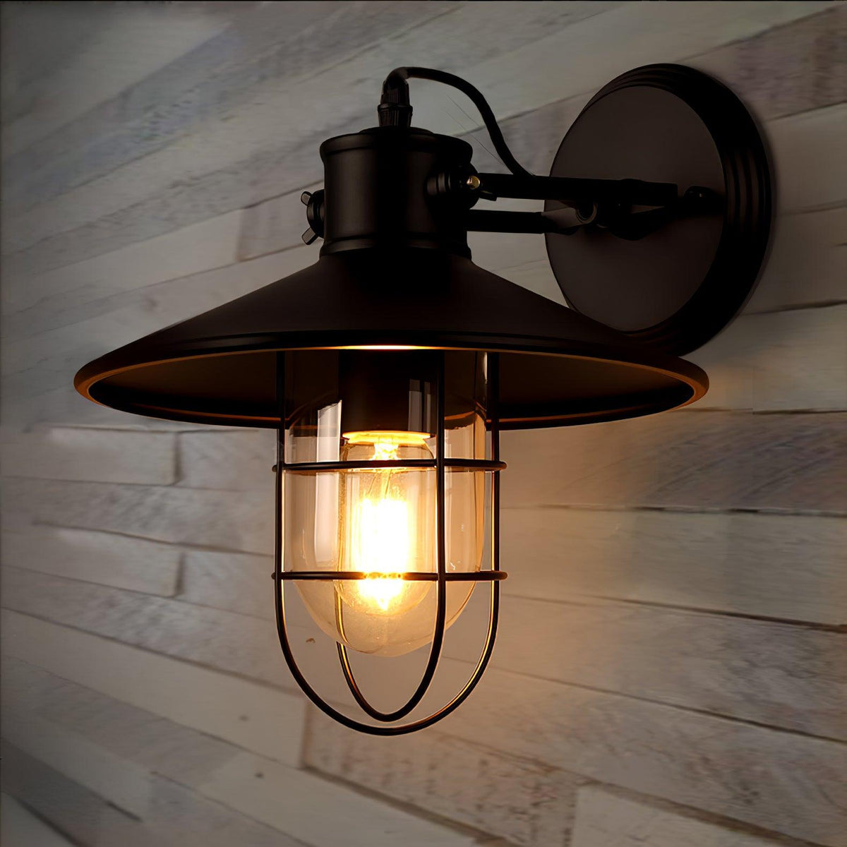 Eiraniella Abnormal Harbour Industrial-Glas-Wandleuchte