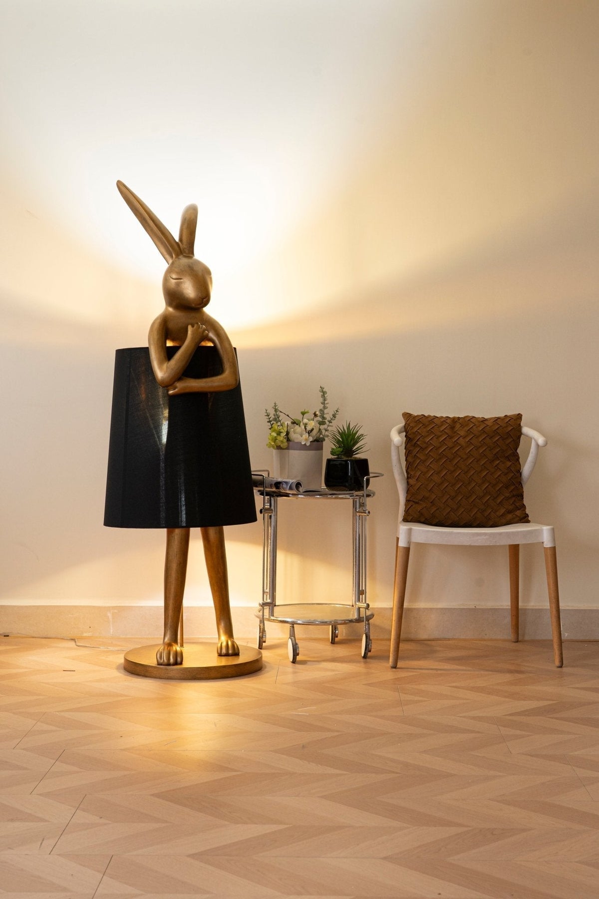 Sedr luxuriöse Stehleuchte im Hase-Silhouette-Design