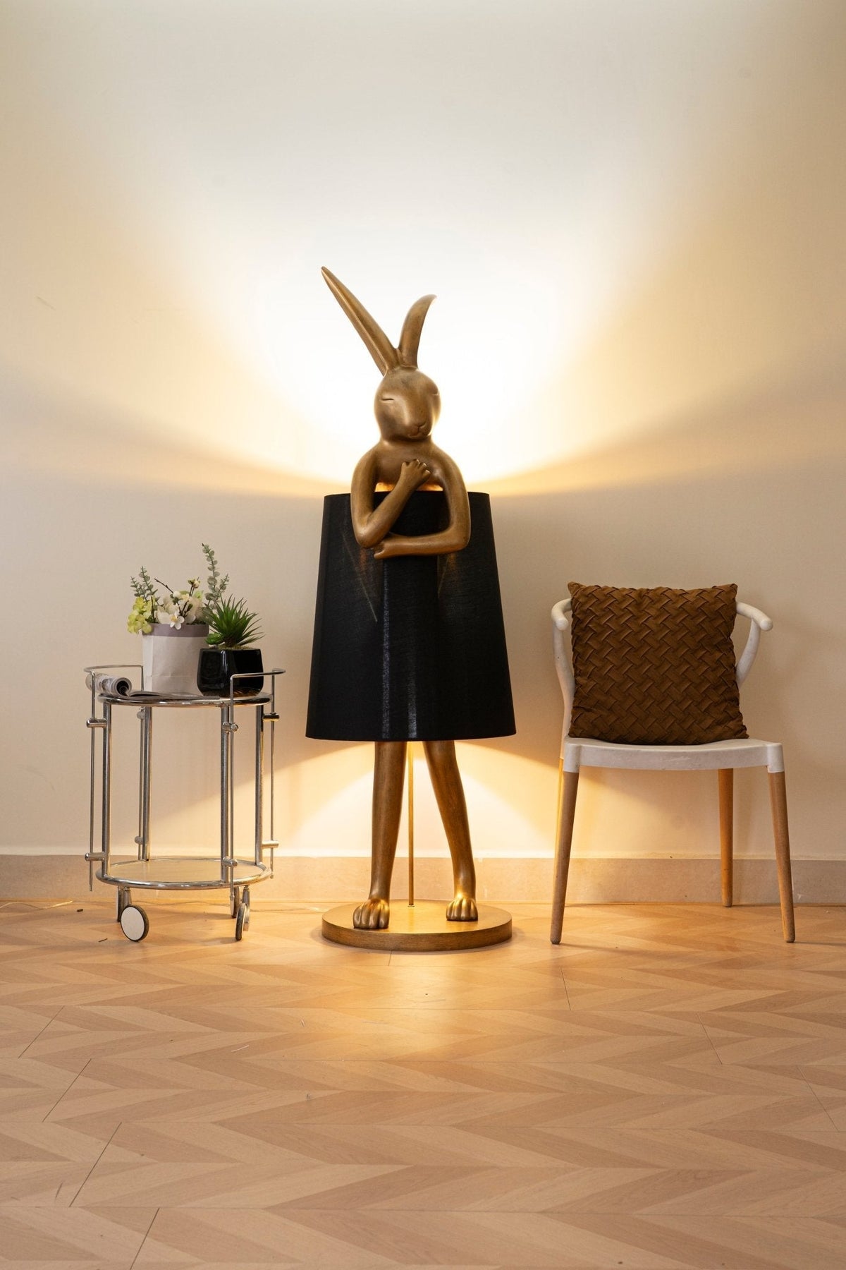 Sedr luxuriöse Stehleuchte im Hase-Silhouette-Design