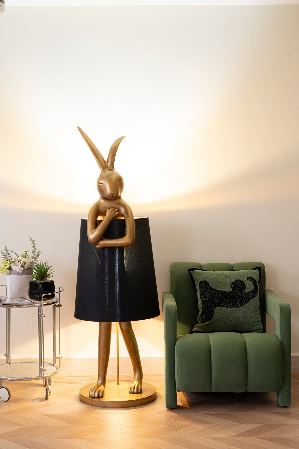 Sedr luxuriöse Stehleuchte im Hase-Silhouette-Design