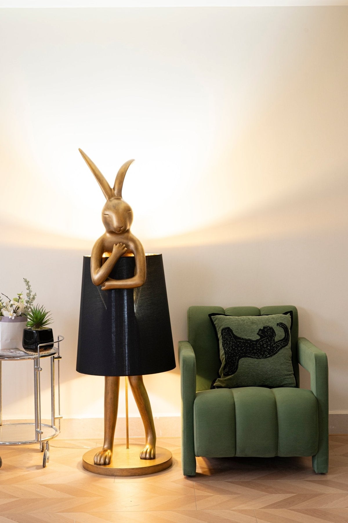 Sedr luxuriöse Stehleuchte im Hase-Silhouette-Design