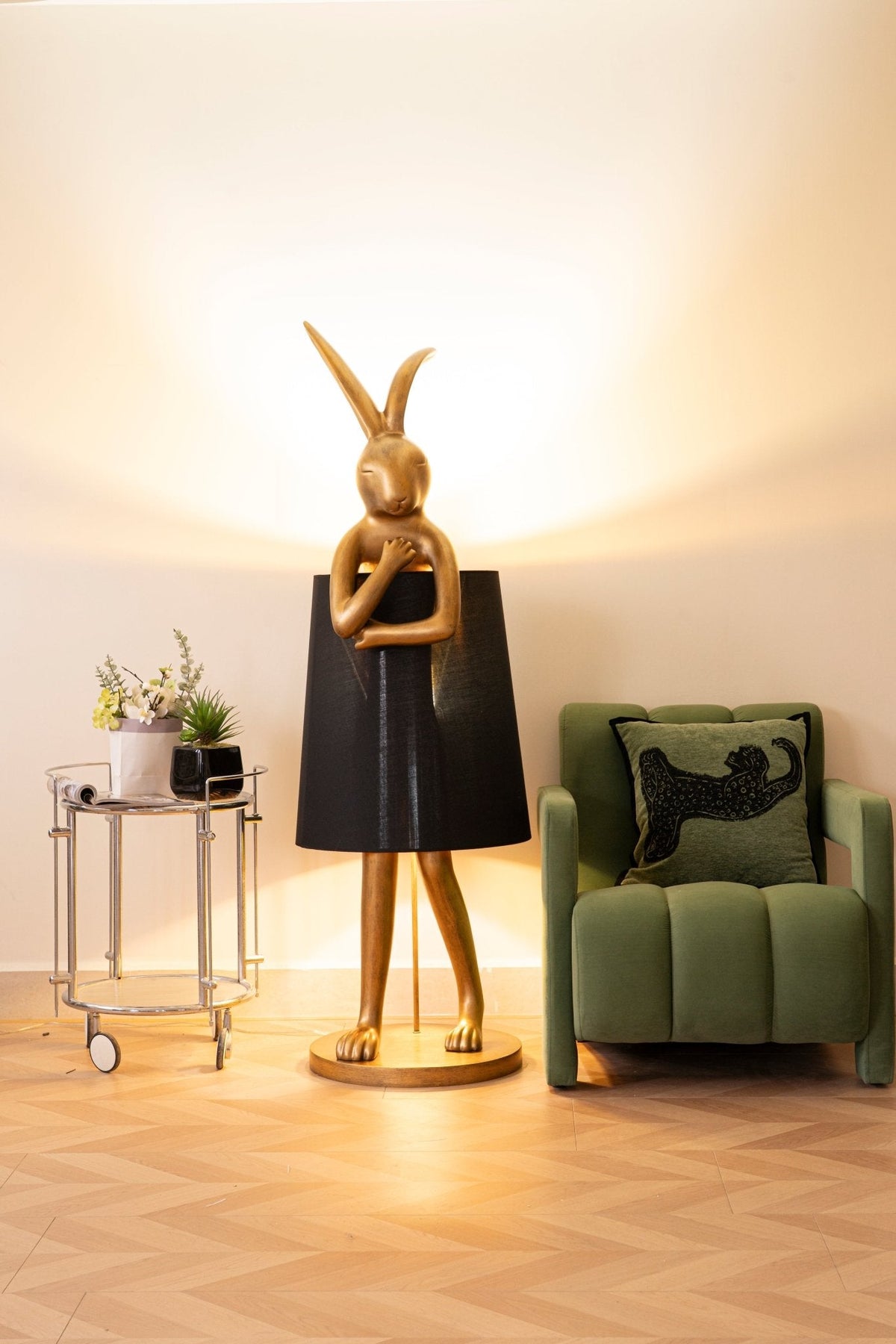 Sedr luxuriöse Stehleuchte im Hase-Silhouette-Design
