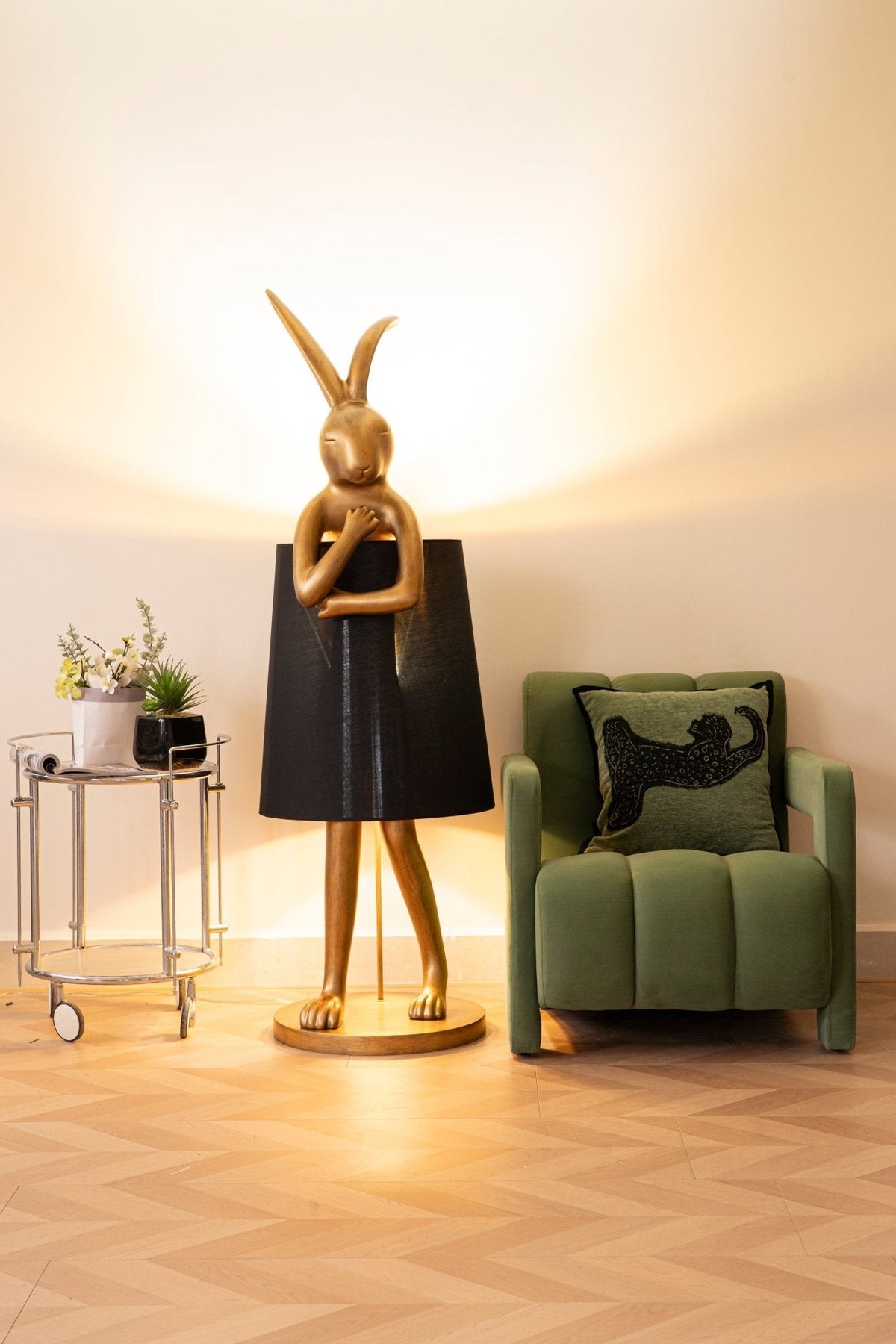 Sedr luxuriöse Stehleuchte im Hase-Silhouette-Design