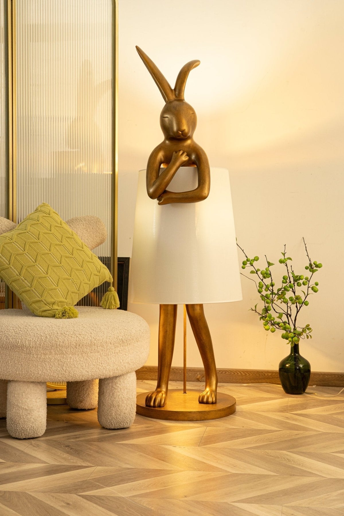 Sedr luxuriöse Stehleuchte im Hase-Silhouette-Design