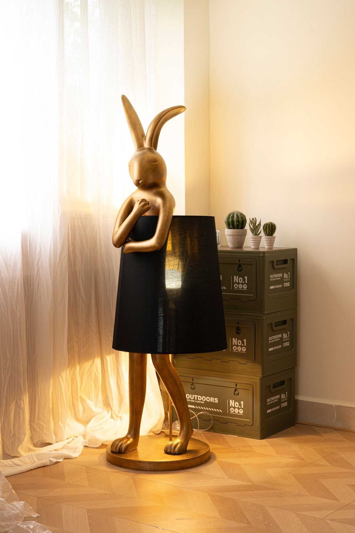 Sedr luxuriöse Stehleuchte im Hase-Silhouette-Design