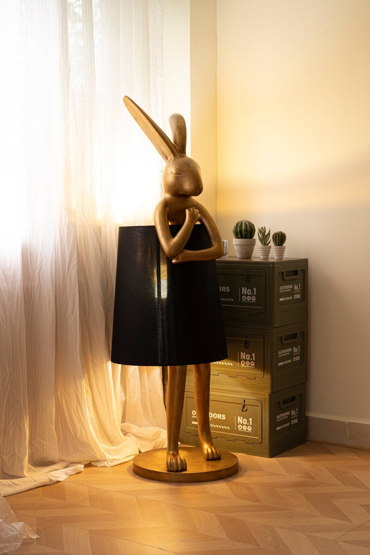 Sedr luxuriöse Stehleuchte im Hase-Silhouette-Design
