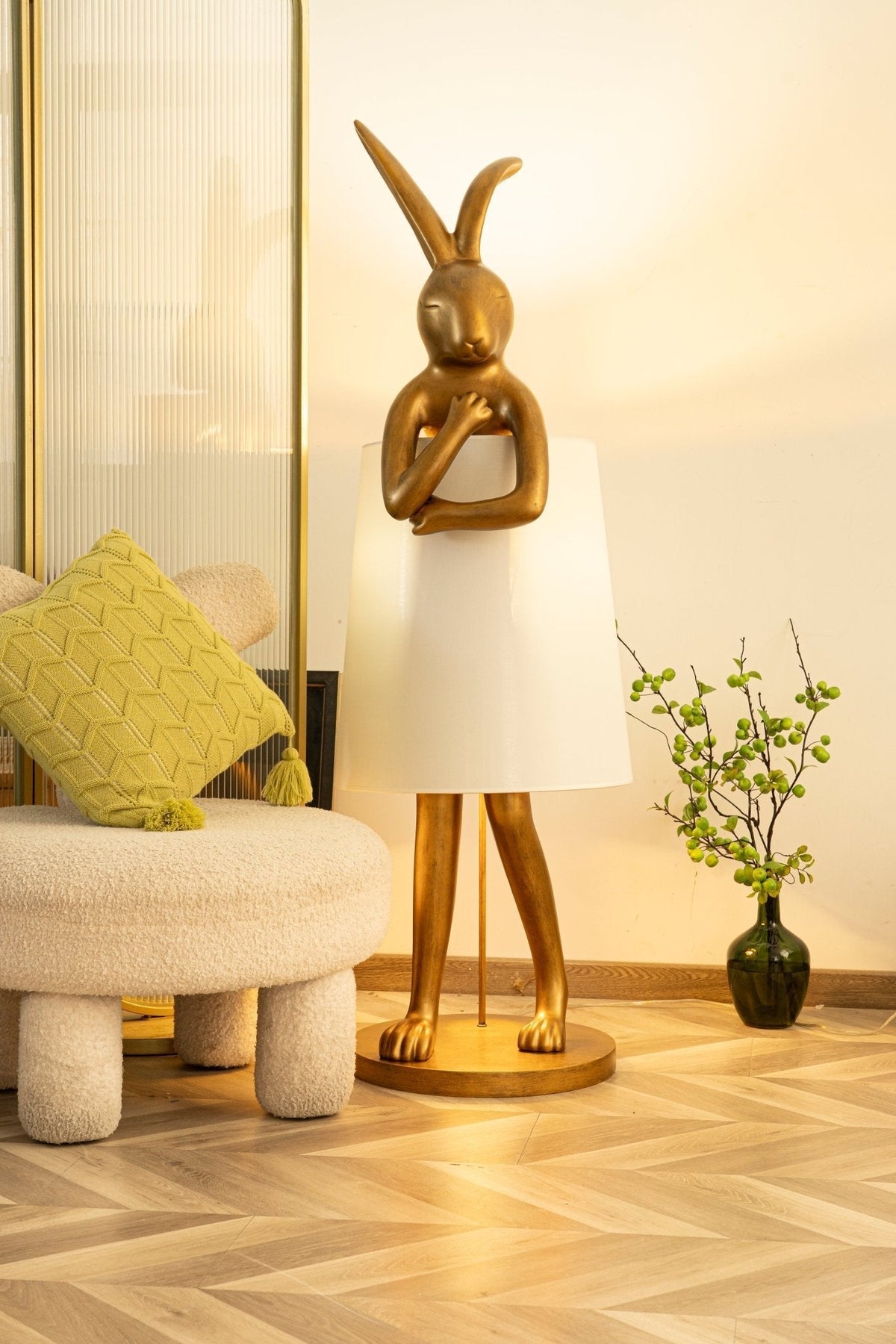 Sedr luxuriöse Stehleuchte im Hase-Silhouette-Design