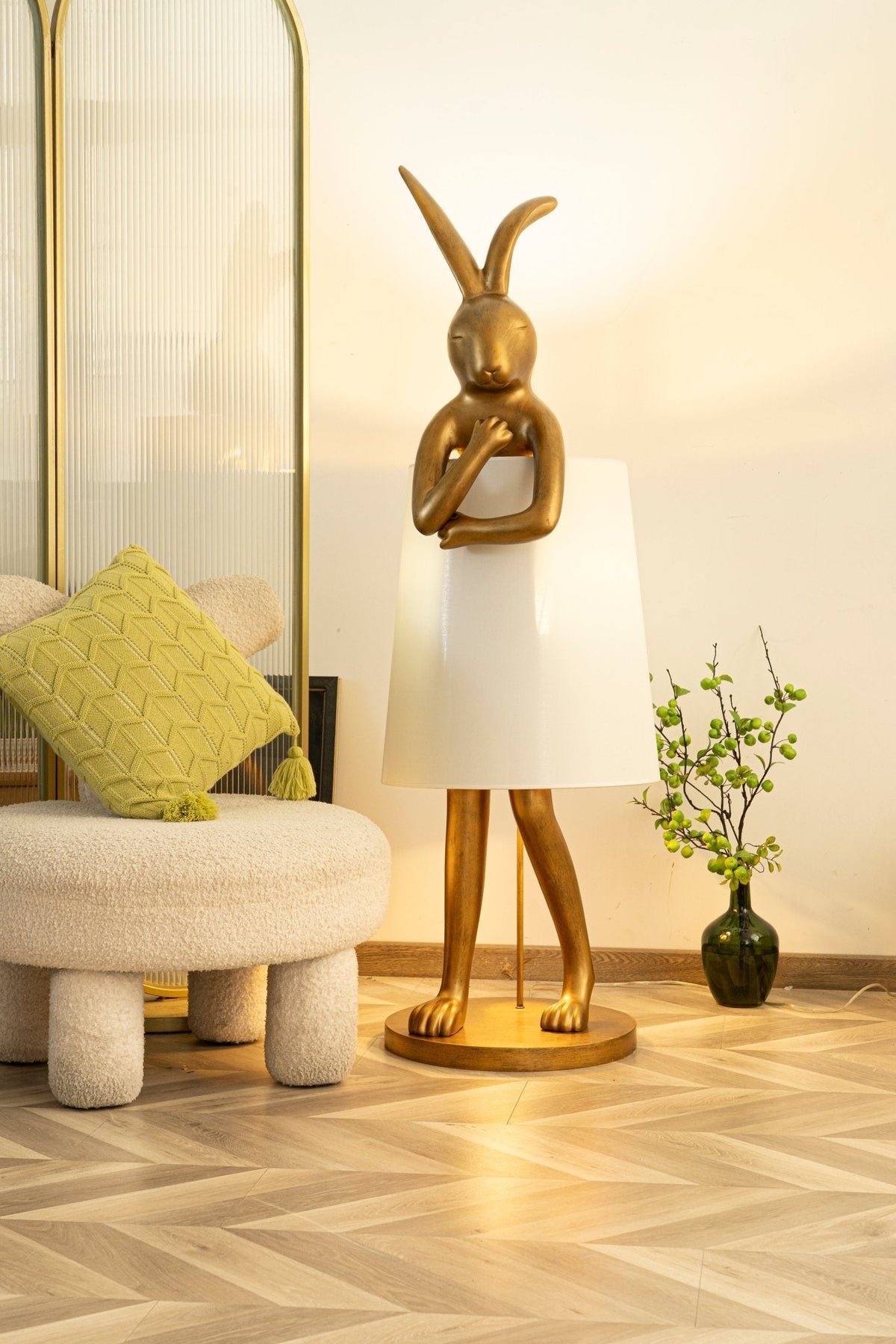 Sedr luxuriöse Stehleuchte im Hase-Silhouette-Design