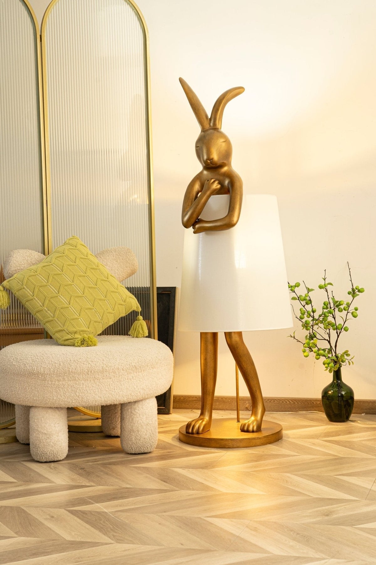 Sedr luxuriöse Stehleuchte im Hase-Silhouette-Design