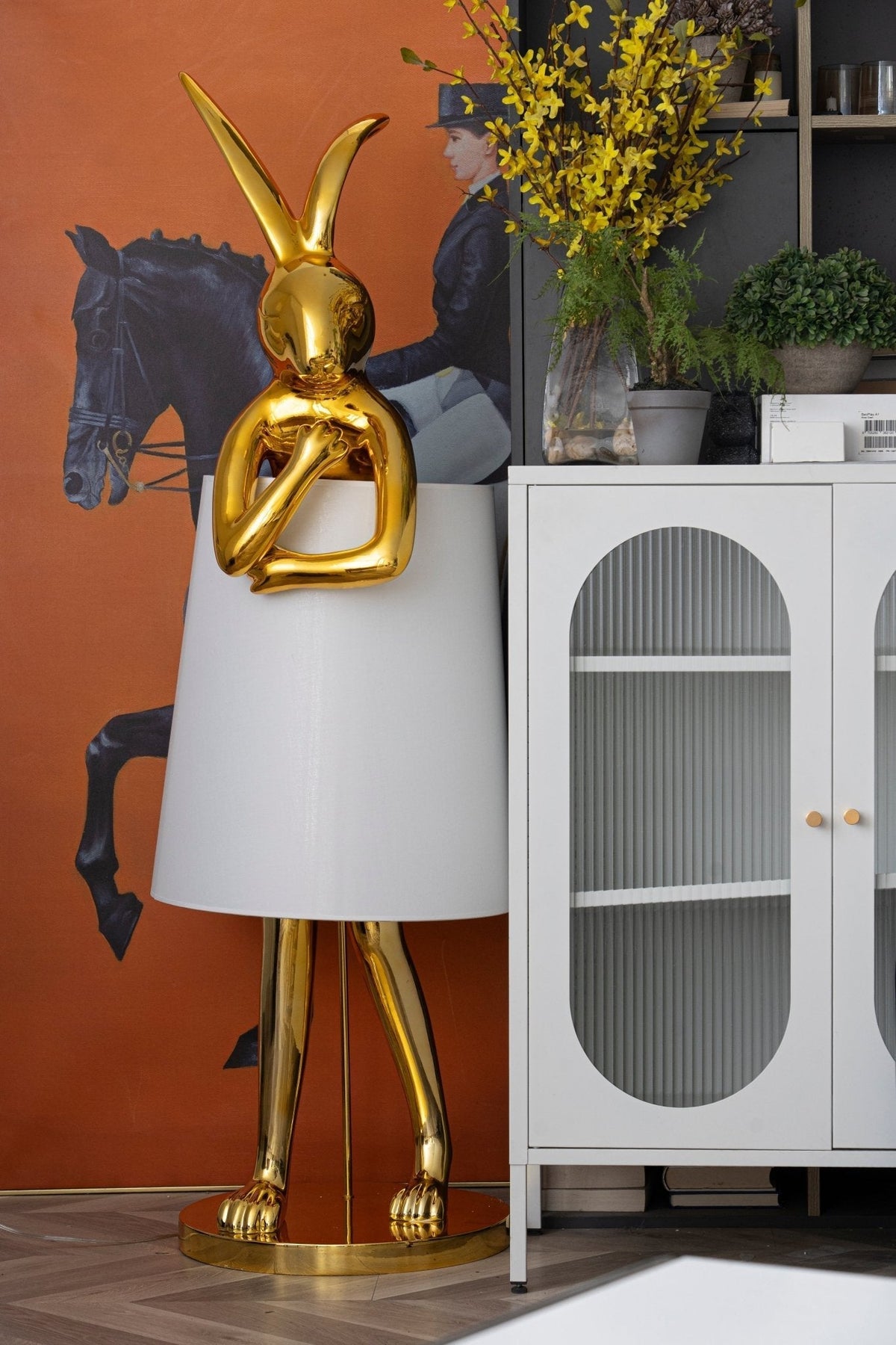 Sedr luxuriöse Stehleuchte im Hase-Silhouette-Design