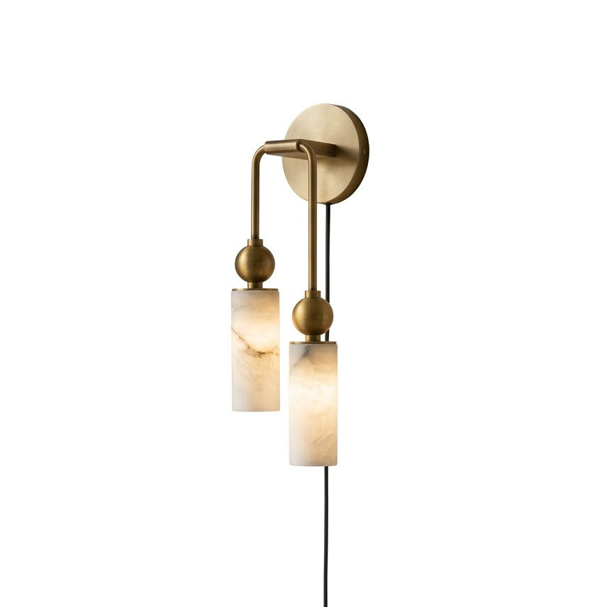 Eiraina Alabaster Wandleuchte mit Stecker