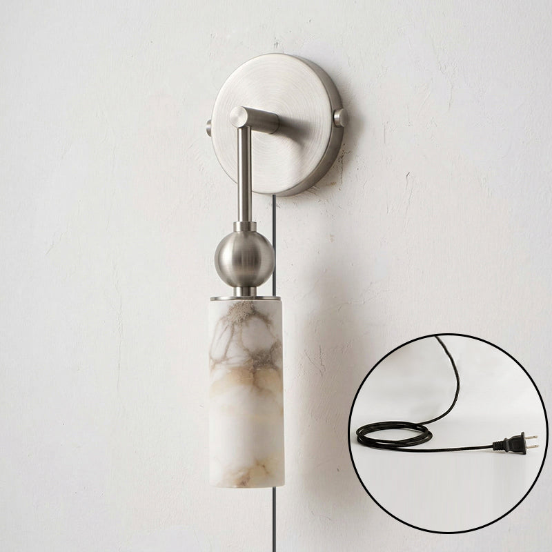 Eiraina Alabaster Wandleuchte mit Stecker