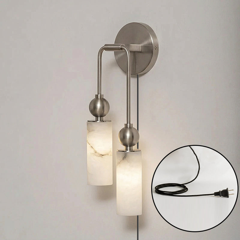 Eiraina Alabaster Wandleuchte mit Stecker